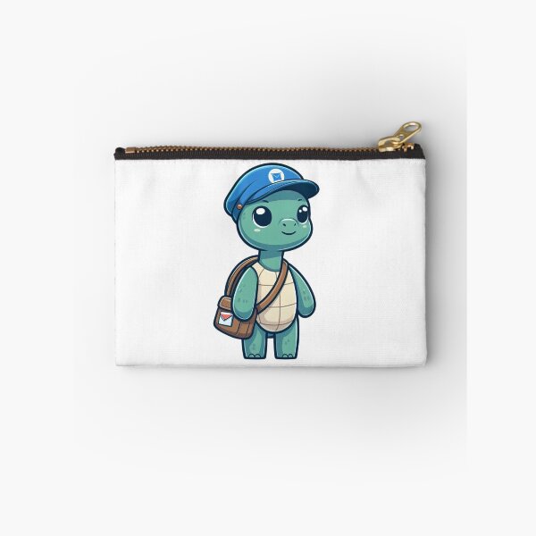 Item preview, Charming Cartoon Mail Carrier Turtle with Satchel and Cap designed and sold by Confuzz1ed.