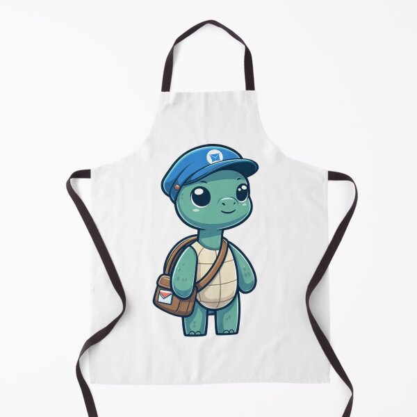 Item preview, Charming Cartoon Mail Carrier Turtle with Satchel and Cap designed and sold by Confuzz1ed.