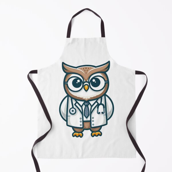 Item preview, Wise Cartoon Owl Doctor with Glasses and Stethoscope designed and sold by Confuzz1ed.