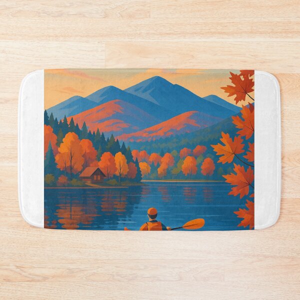 Item preview, Lake Placid Autumn Kayaking Scene in the Adirondacks designed and sold by Aryabek.