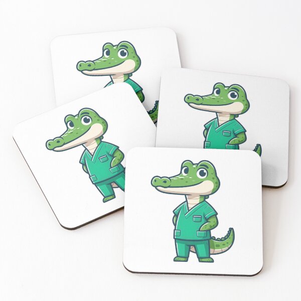 Item preview, Cool Cartoon Surgeon Crocodile in Scrubs designed and sold by Confuzz1ed.