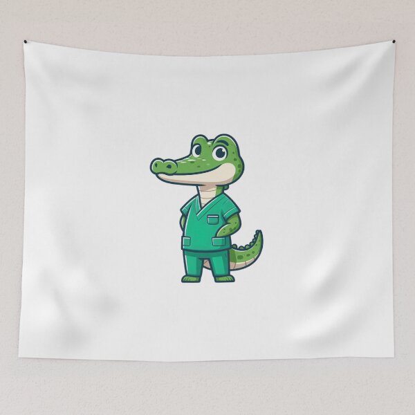Item preview, Cool Cartoon Surgeon Crocodile in Scrubs designed and sold by Confuzz1ed.