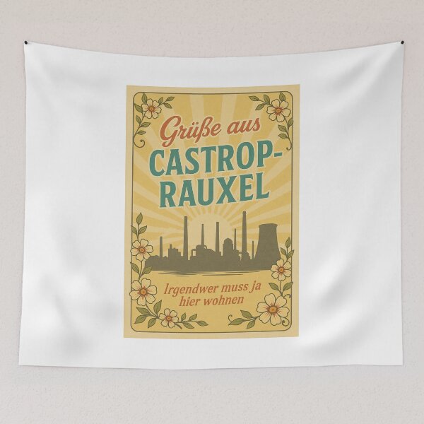 Item preview, Greetings from Castrop-Rauxel – Ironic Ruhrpott postcard in retro style designed and sold by Domci.