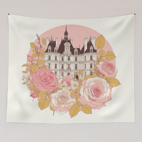 Item preview, Minimalist French Castle - Modern Chateaucore Aesthetic Wall Art designed and sold by Sugar Wisdom .