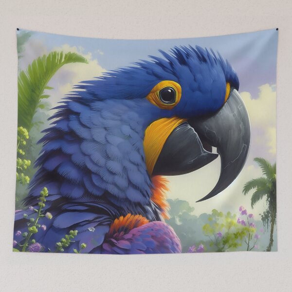 Item preview, Hyacinth Macaw Art #19 | Blue Macaw Lovers designed and sold by ksgraphics222.