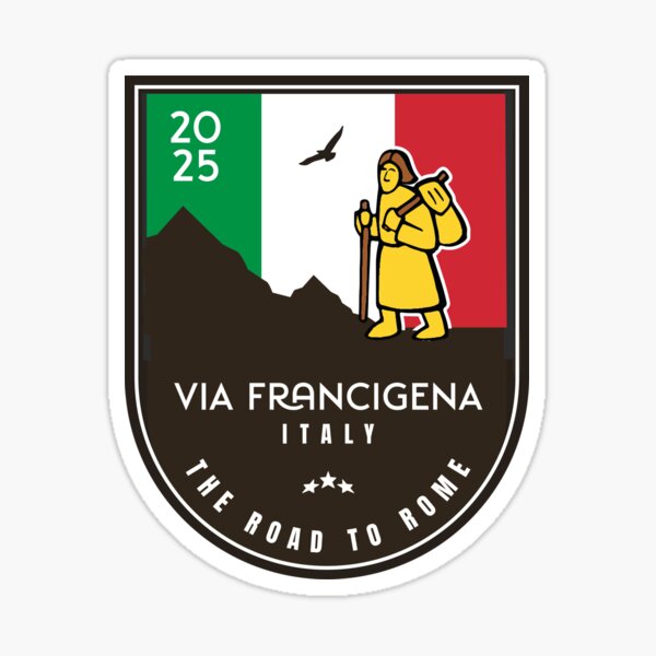 Artikel-Vorschau von VIA FRANCIGENA 2025 Via francigena 2025 Aufkleber oder Shirt, Button und mehr, designt und verkauft von designkb.