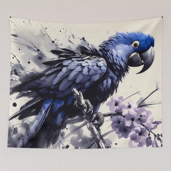Item preview, Hyacinth Macaw Art #20 | Blue Macaw Lovers designed and sold by ksgraphics222.