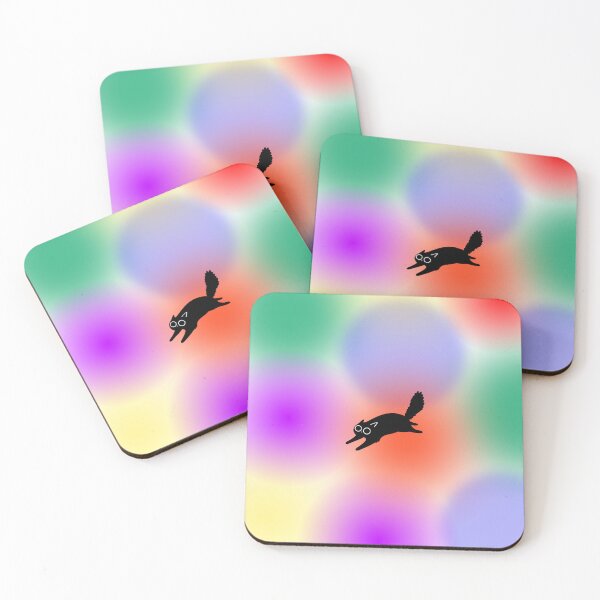 Item preview, Zoom Cat – Funny Quirky Cat Art with Rainbow Vibes designed and sold by Kabootri.