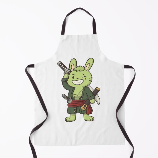 Item preview, Chibi Samurai Bunny Warrior – Cute Green Anime Sword Bunny designed and sold by oneskyoneland.