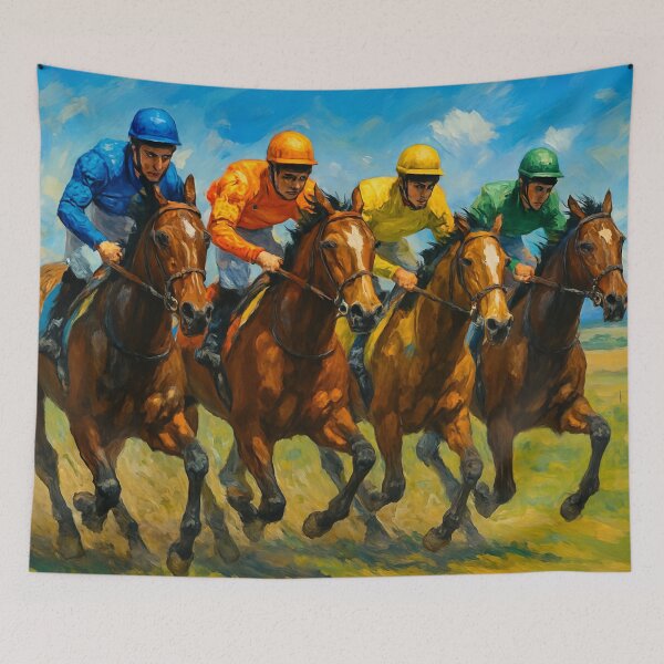 Item preview, Powerful horses, colorful riders designed and sold by Sigtrix.