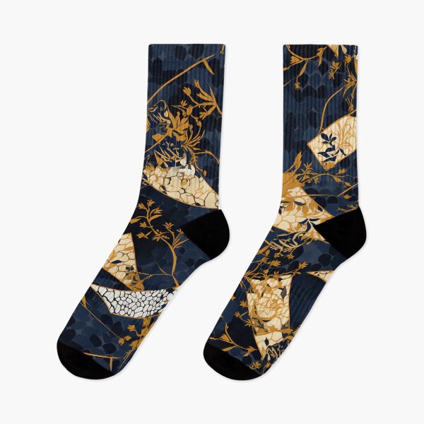 Item preview, Elegant Kintsugi Floral Batik Pattern – Japanese Gold Crack Abstract Design designed and sold by hizenhao.
