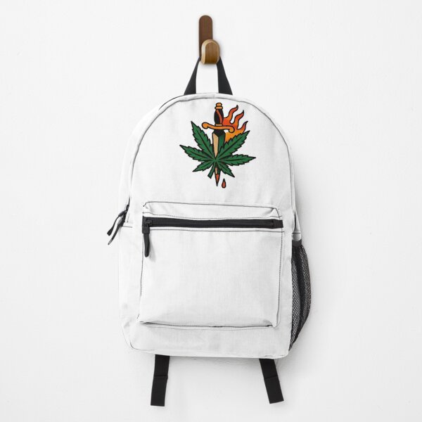 Item preview, Cannabis Rose Dagger – Traditional Tattoo Flash designed and sold by Wake and Bake.