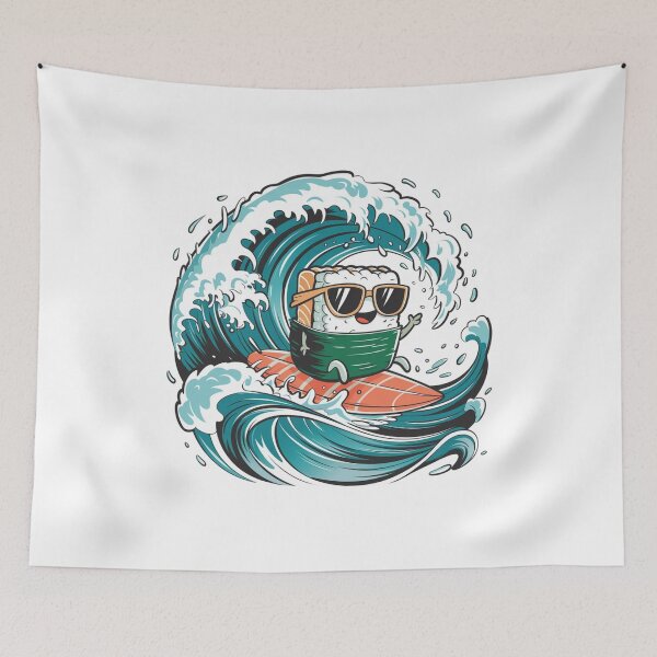 Item preview, Funny Japanese Food sushi surfer designed and sold by SOUFIANE1991.