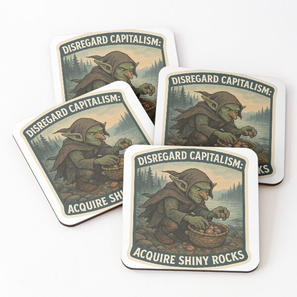 Item preview, Grumpy Goblin "Disregard Capitalism: Acquire Shiny Rocks" designed and sold by gorff.