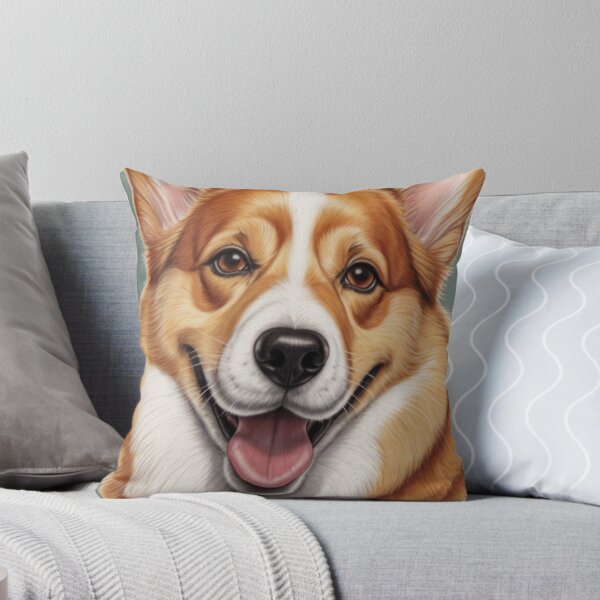 Item preview, Happy Corgi Smile – Cute Dog Art Print designed and sold by phuket221108.