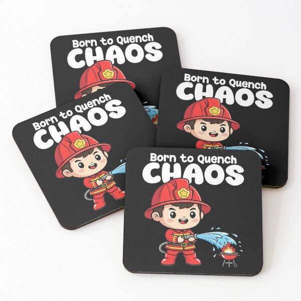 Item preview, BORN TO QUENCH CHAOS - FIREFIGHTER designed and sold by KEF Custom.