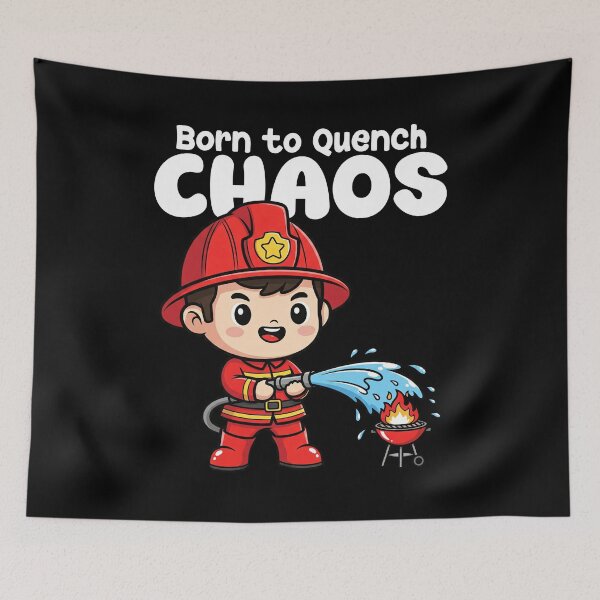 Item preview, BORN TO QUENCH CHAOS - FIREFIGHTER designed and sold by KEF Custom.