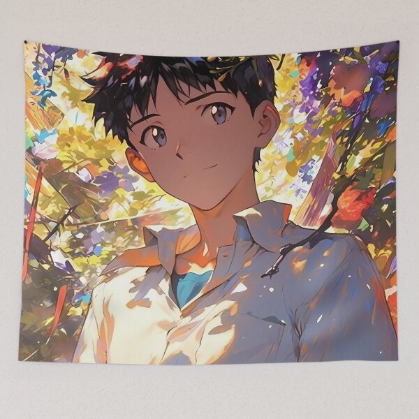 Item preview, Shinji Ikari Hopeful Wisteria Twilight Neon Genesis Evangelion Anime designed and sold by mildaclairmo.