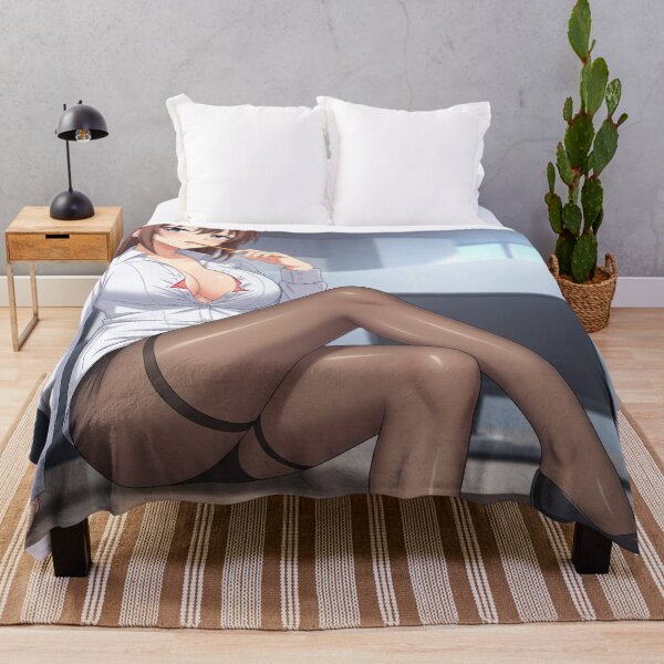 Item preview, Office Waifu sitting sensually on a desk with a blush on her face designed and sold by GerwantSHOP.