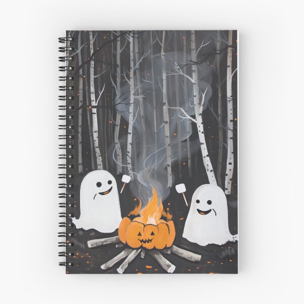 Item preview, Halloween Ghosts roasting marshmallows, Pumpkin Lantern designed and sold by xiao xuans.