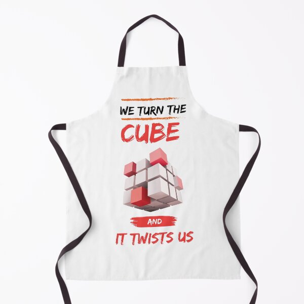 Item preview, We Turn the Cube and It Twists Us – 3D Geometric Puzzle Quote Design designed and sold by Prithbyshop.