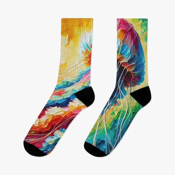 Item preview, Colorful splendor of the depths – abstract jellyfish in motion designed and sold by Eric Nagel.