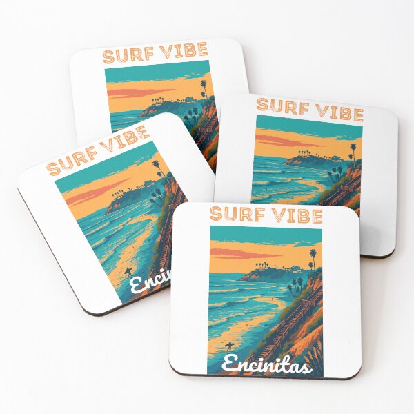 Item preview, Encinitas California Surf T-Shirt Design designed and sold by LunaLoop.