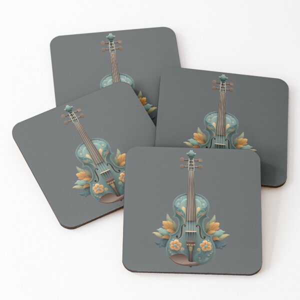 Artikelvorschau, Künstlerische Violine mit gelben Blumen Illustration entworfen und verkauft von CreativeLarysa.