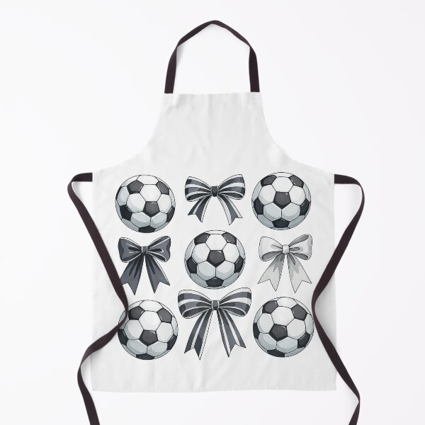 Item preview, Soccer Balls and Black Bows Pattern Design designed and sold by ArtfulWeave.