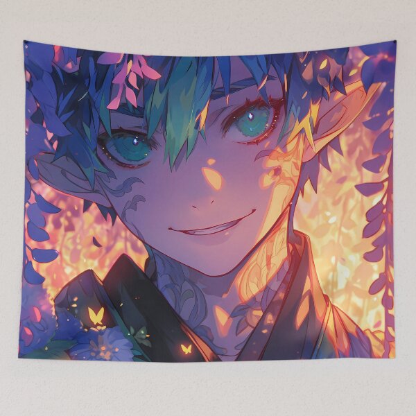 Item preview, Amaimon Rogue Wisteria Lantern Shadows Nocturnal Blue Exorcist Anime designed and sold by mildaclairmo.