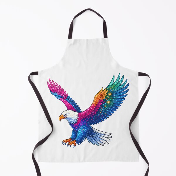 Item preview, Colorful Rainbow Eagle with Sparkling Feathers designed and sold by ArtfulWeave.