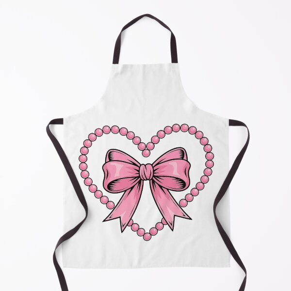 Item preview, Pink Bow and Pearl Heart Frame Illustration designed and sold by ArtfulWeave.