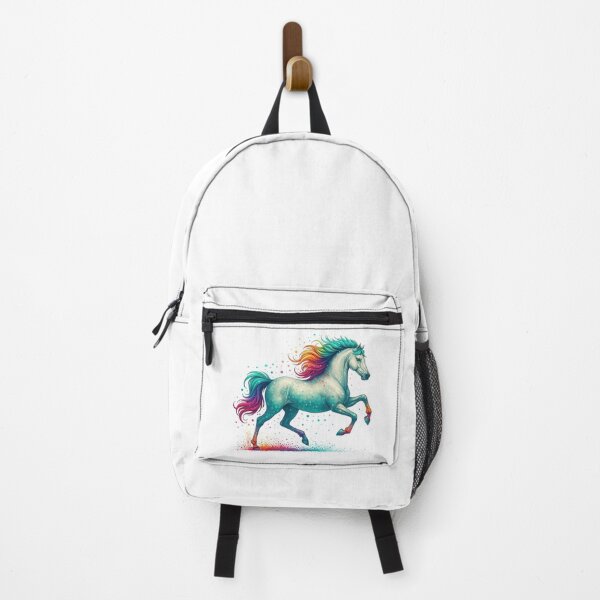 Item preview, Magical Rainbow Mane Horse with Glitter Splashes designed and sold by ArtfulWeave.