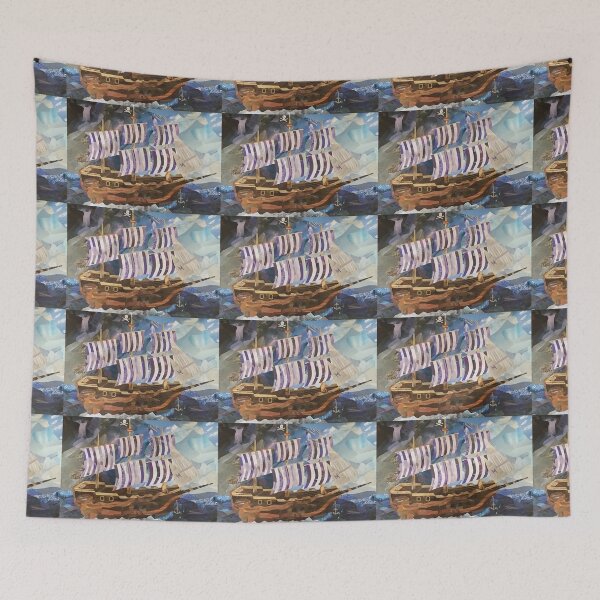 Item preview, Out of the Storm Upcycled Magazine Collage Blue designed and sold by RaenFaulsCreations.