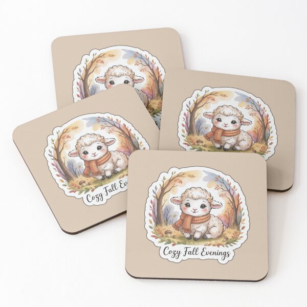Item preview, Cozy Fall Evenings – Watercolor Autumn Lamb Sticker designed and sold by Nuist25.
