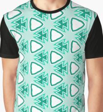 aqua abstract circle spirograph seamless pattern colorful repeat Graphic T-Shirt