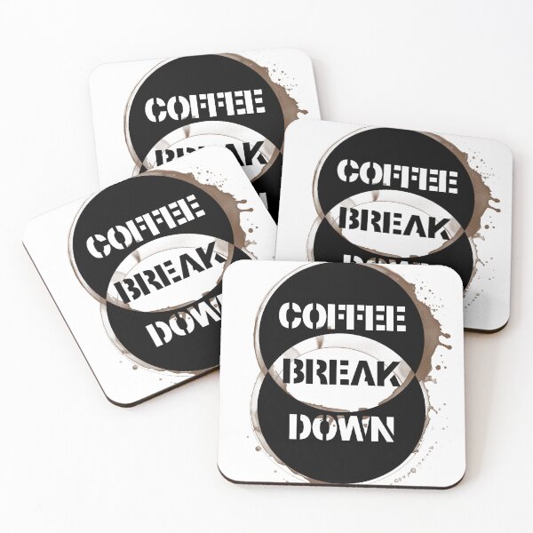 Item preview, Coffee Break Down Coffee Stain Ring Venn Diagram designed and sold by LastHighwayTees.