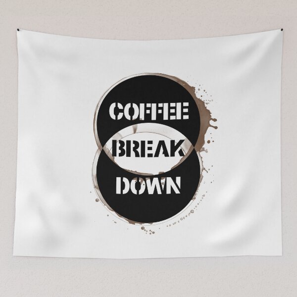 Item preview, Coffee Break Down Coffee Stain Ring Venn Diagram designed and sold by LastHighwayTees.