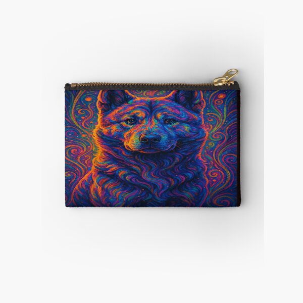 Item preview, "Psychedelic Akita – Watcher of the Fractal Veil" designed and sold by 7thRayVault.