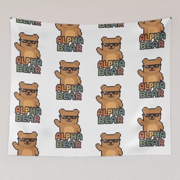 Item preview, Alpha Grizzly Bear in Sunglasses – Funny Gym Animal Sticker / Shirt Design designed and sold by Lunaria Arts.