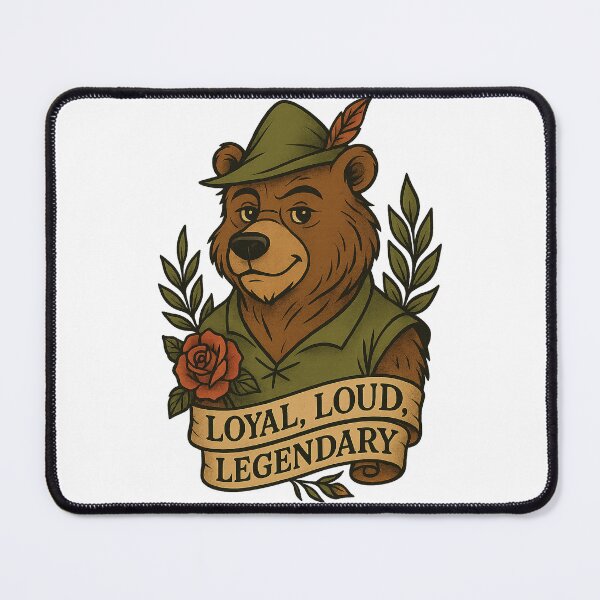 Item preview, Loyal Loud Legendary Bear T-Shirt | Tattoo-Style Graphic Tee for Dad, Brother, or Wilderness Fan designed and sold by Zippitydodads.