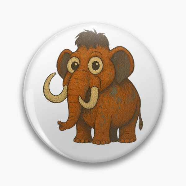 Item preview,  Big Eyed Mammoth – Cute Cartoon Elephant Illustration designed and sold by DigiBloom24.