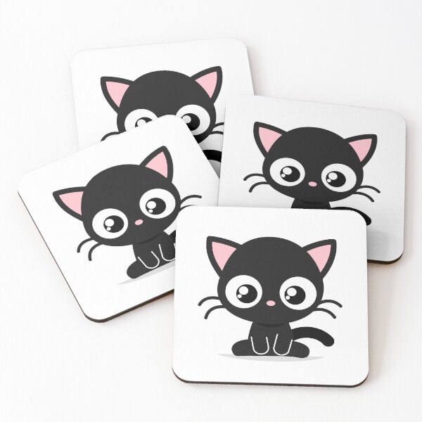 Item preview, Cute Black Cat designed and sold by alvaromontoro.