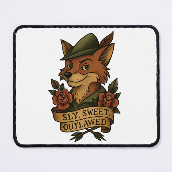 Item preview, Outlaw Fox Tattoo Tee – Retro Woodland Rebel Shirt Inspired by a Classic Animated Hero designed and sold by Zippitydodads.