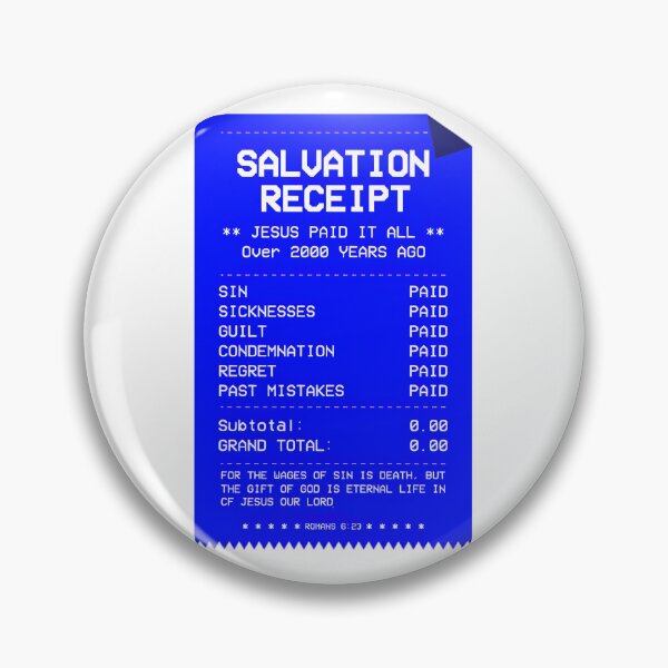 Item preview, Salvation Receipt Christian Gospel T-Shirt  Jesus Paid It All designed and sold by DistrictHype.