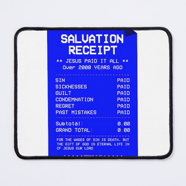 Item preview, Salvation Receipt Christian Gospel T-Shirt  Jesus Paid It All designed and sold by DistrictHype.
