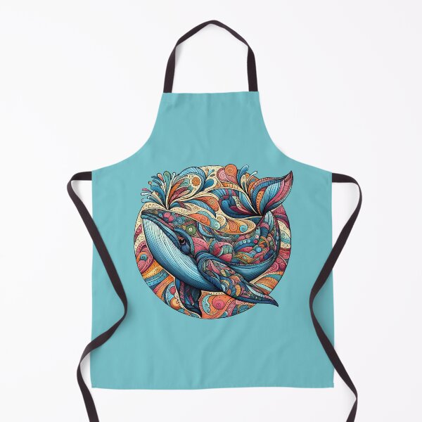Item preview, Whale Zentangle – Bloom | Vibrant Abstract Ocean Art designed and sold by Zaru Art Studio.