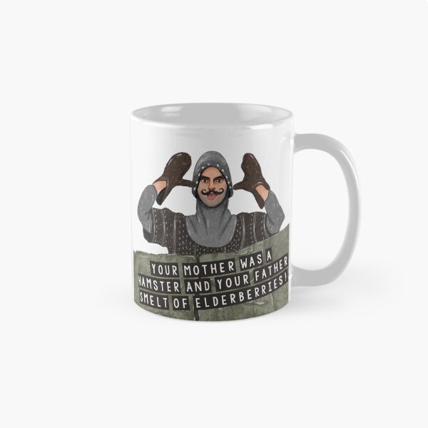 Aperçu de l'œuvre Ta mère était un hamster – Citation de Monty Python créée et vendue par Splendid Scibbles.