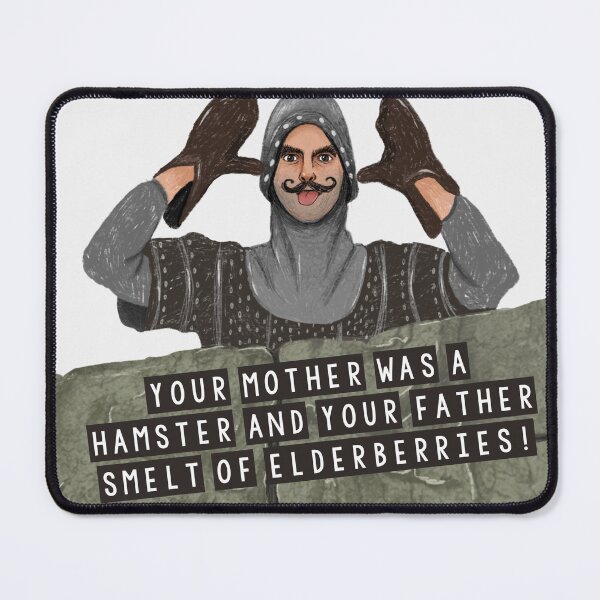Item preview, Your Mother Was a Hamster – Monty Python Quote Design designed and sold by Splendid Scibbles.