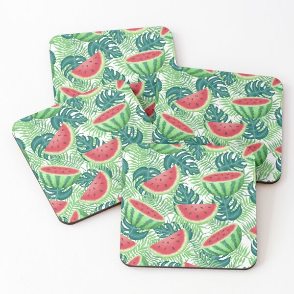 Item preview, Tropical Watermelon Jungle – Seamless Summer Pattern designed and sold by Linda Roisum.